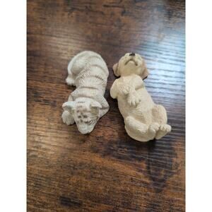 Sandy Cast Little Snoozers White Tiger Cub And Yellow Labrador